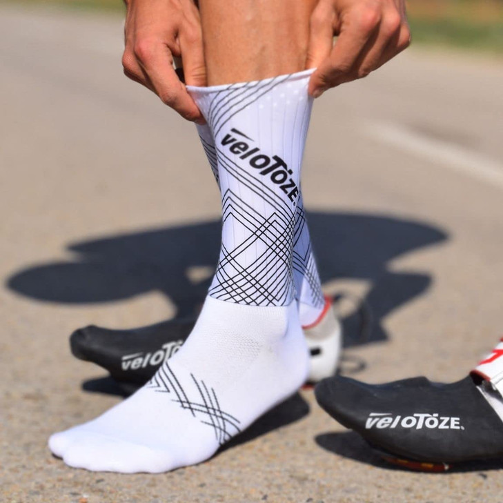 veloToze Aero Sock for Bike Racing Made with Advanced Aero Fabric UCI Compliant for Aerodynamic Advantage in Bike Races