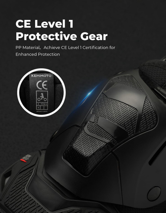 KEMIMOTO Motorcycle Knee Guards Pads for Men Powersports Protective MotocrossRacingDirt BikeSkateboard Gear