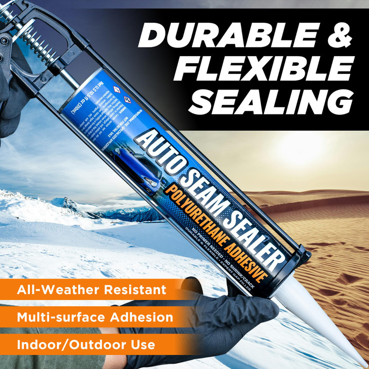 Professional Automotive Seam Sealer Paintable QuickSet Polyurethane Auto Body Seam Sealer for Metal Surfaces of Cars Tru
