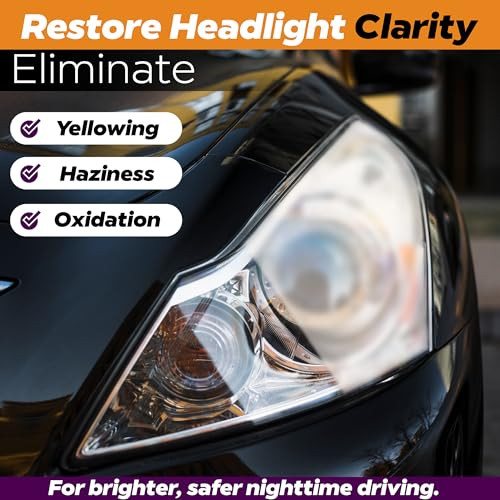 Clear Lights Tech Headlight Restoration Kit Headlight Cleaner 3Wipe System Restores Clarity Removes Yellowing Oxidation