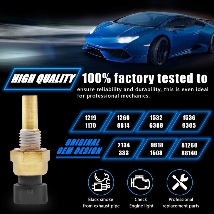 OTUAYAUTO 2134514 19236568 Engine Water Coolant Temperature Sensor Replacement for Chevy Silverado 1500 19992017 Suburba