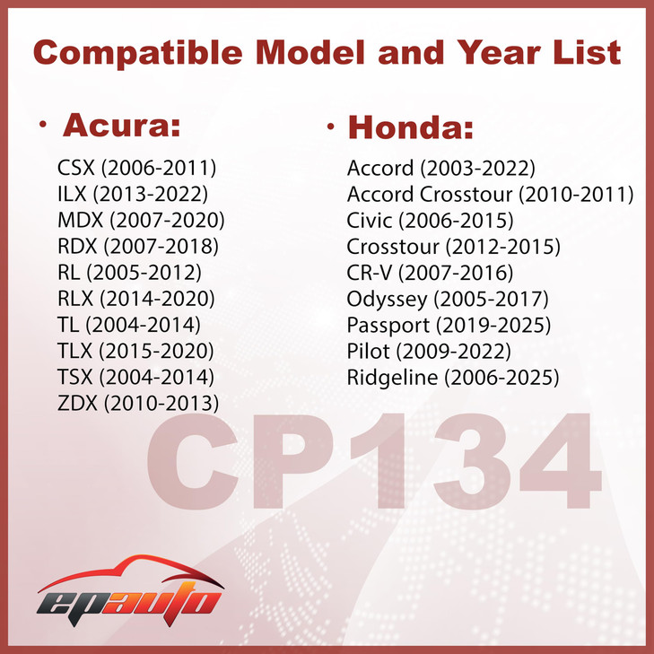 EPAuto CP134 CF10134 Premium Cabin Air Filter includes Activated Carbon