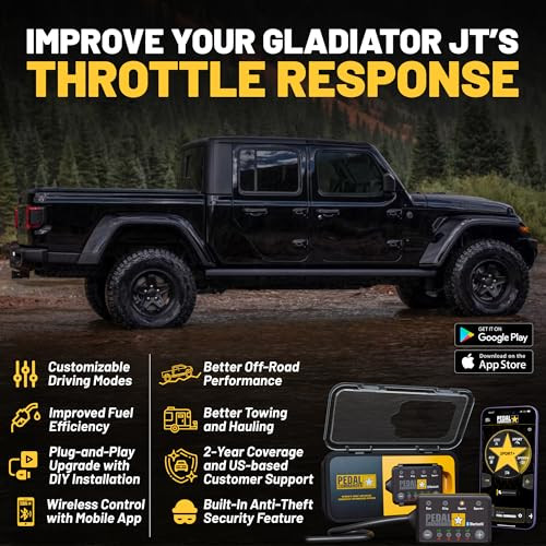 PEDAL COMMANDER Throttle Response Controller Compatible with Jeep Gladiator JT 20202026 PlugandPlay 4 Driving Modes App