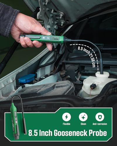 TESMEN TBF200 Brake Fluid Tester with 85Inch Corrosion Resistance Gooseneck Probe HighPrecision Brake Fluid Tester Pen w