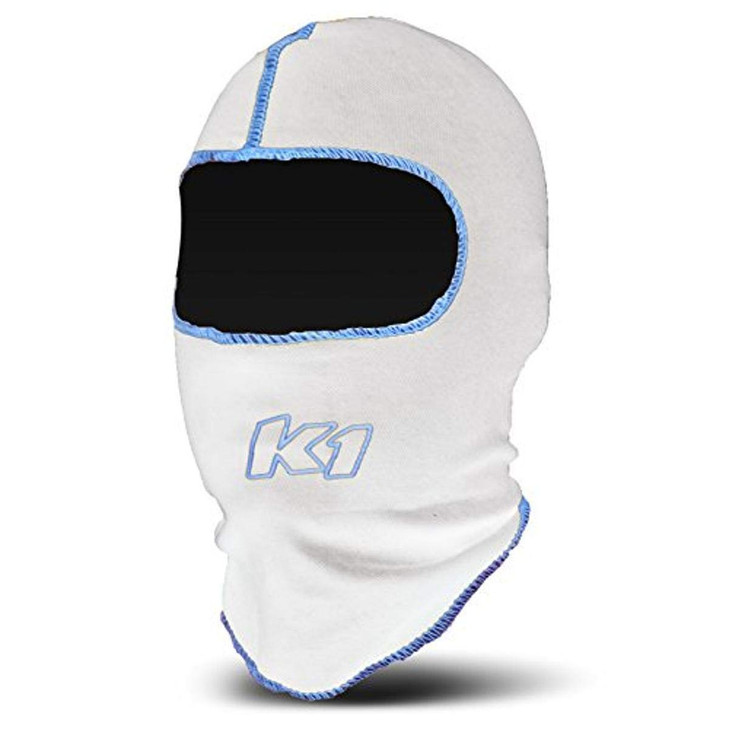 K1 Race Gear Coolmax Vented Head SockBalaclava White 17CHVW