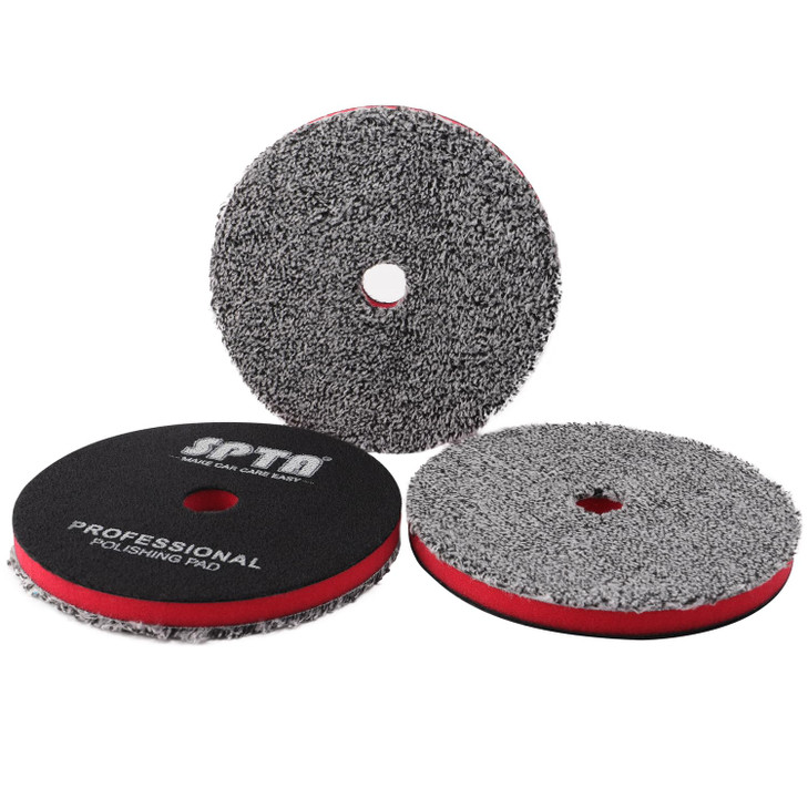 SPTA 6150MM Microfiber Cutting Pads 3PCS Soft Microfiber Wax Removal Pad Detailing Wax Applicator Pad for Waxing and Pol