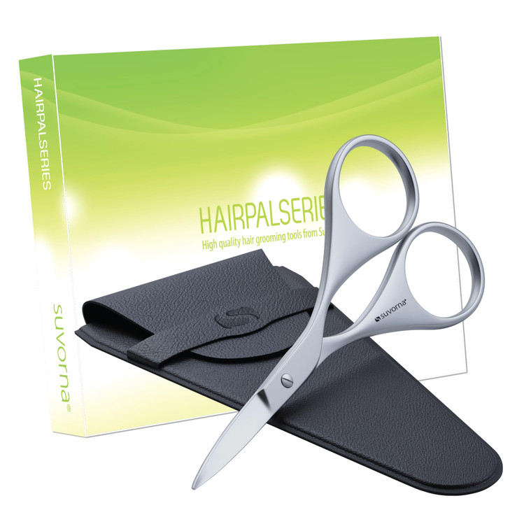 Suvorna Eyebrow Scissors for Women - Small Scissors for Beard, Mustache, Facial, EyeLash, Nose & Ear Hair - Eyebrow Trimmer for Women and Men, brow s
