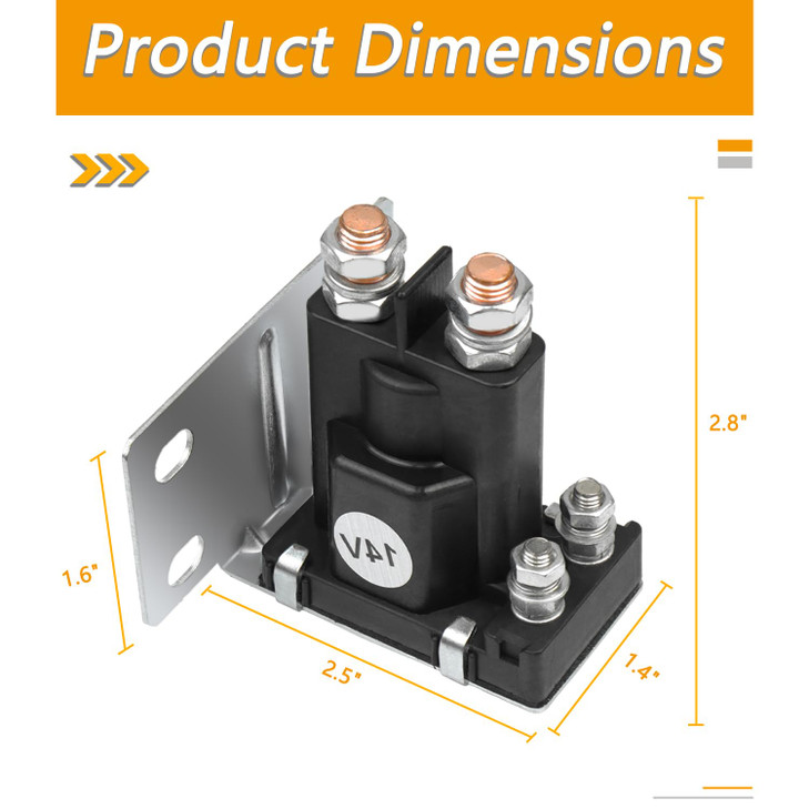 14V Golf Cart Solenoid Compatible with EZGO TXT Gas Golf Cart 1994Up 4 Terminal Solenoid Replace 27153G01 612813