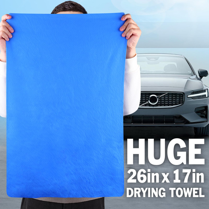 YesBes 3 Pack Premium Shammy Cloth for Car Drying 26x17 Chamois Towel for Car Super Absorbent Shammy Towel for Car Reusa