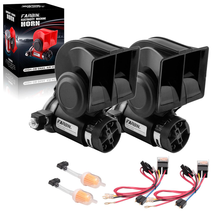 FARBIN Air Horn for TruckCompact Electric Train HornCar Horn 12V 150db Super Loud with Wiring Harnessfor Any 12V Vehicle