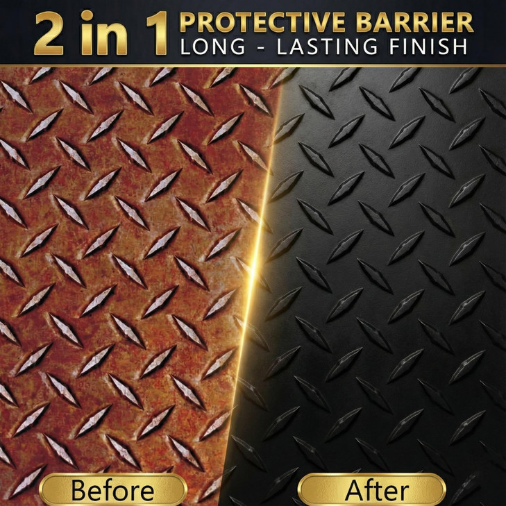 2 in 1 Rust Converter Metal Primer 35 oz Black Rust Reformer Paint for Metal Trailer Truck Frame Car Chassis Ultra Rust