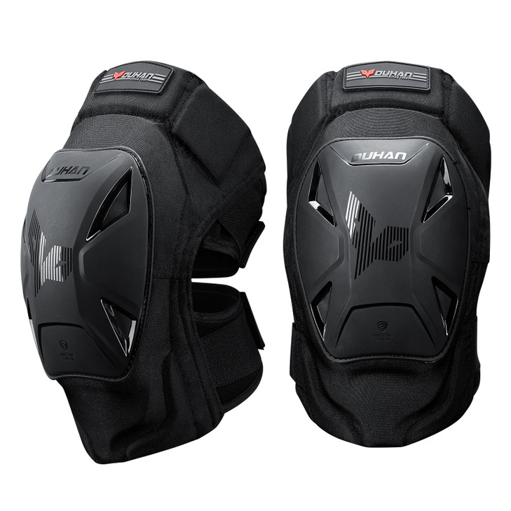 DUHAN Motorcycle Knee Pads for Men Women Motocross Dirt Bike MTB Skateboarding Protective Gear CE Level 1 Certified Blac