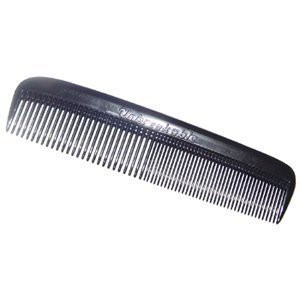 Soft 'N Style 5" Coarse Fine Pocket Comb - Set of 5, Black, Unbreakable, Made in USA