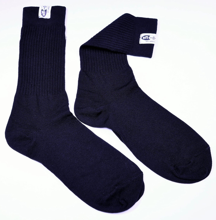 RaceQuip 411995RQP Socks SFI 33 Fire Retardant Cotton Black Large