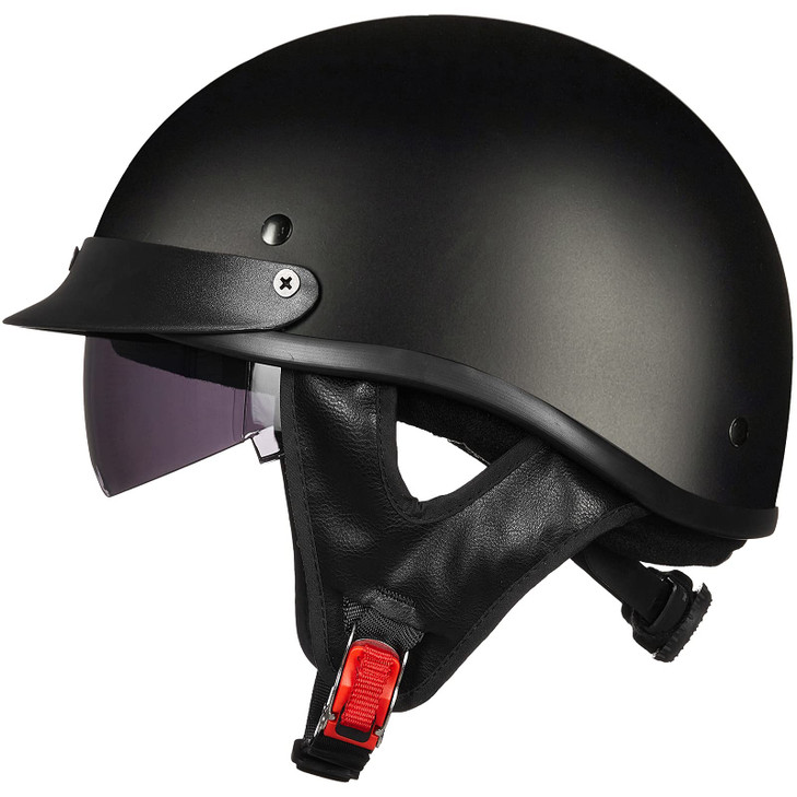 ILM Half Helmet Motorcycle Open Face Sun Visor Quick Release Buckle DOT Approved Cycling Motocross Suits Men Women Model