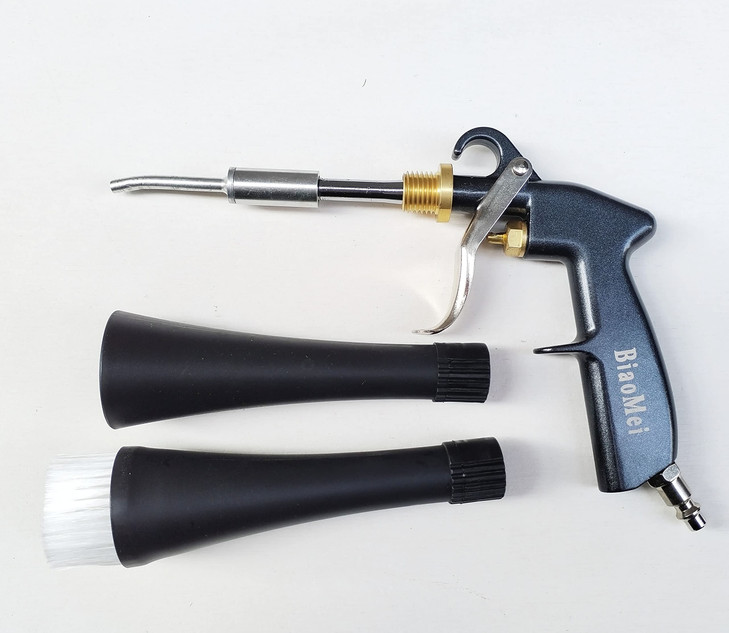 BIAOMEI High Pressure Car Interior Cleaning Gun Automobile Detailing Cleaning Car Detailing Dry Washing Gun with Brush N