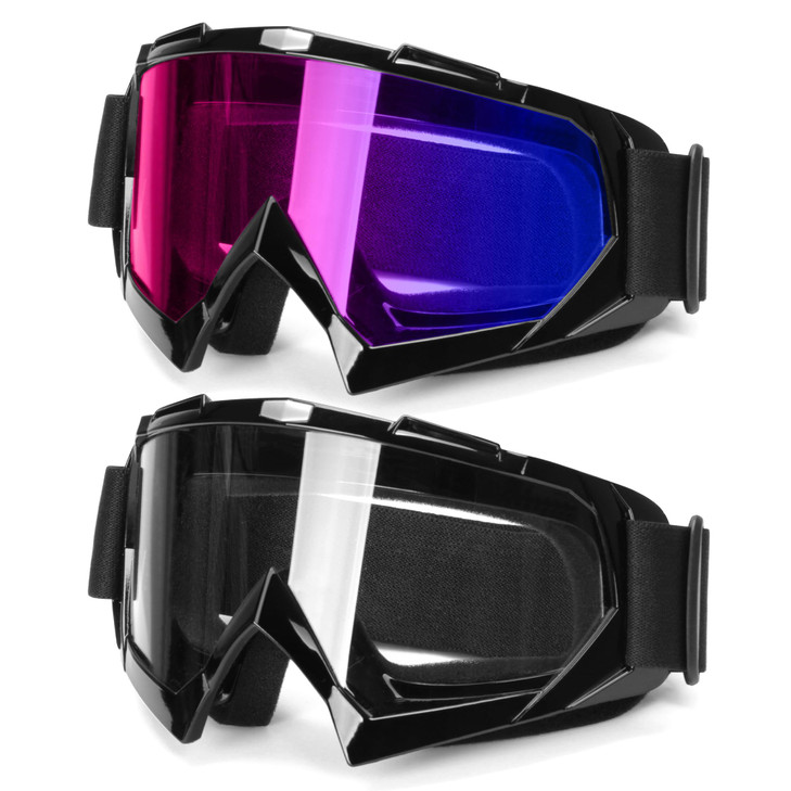 JAGASOL ATV Goggles Dirt Bike Goggles Ski Goggles for Men Women UV 400 AntiScratch Fog Dustproof for Adults Youth Kids