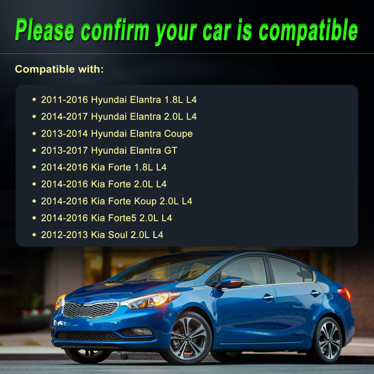 SHICHU Alternator Compatible with 20112017 Elantra 20122013 Soul 20142016 Forte 18L 20L L4 Replace for 11610 373002E200