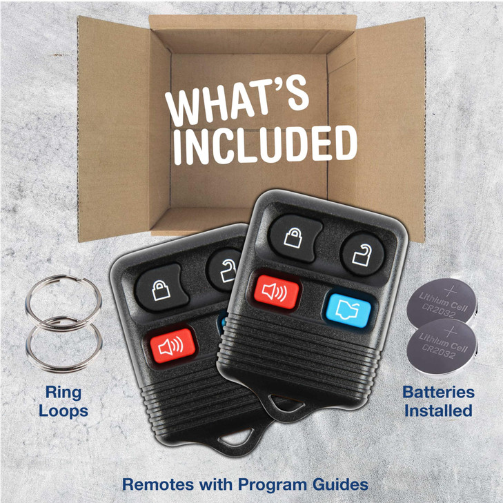 2 KeylessOption Replacement Keyless Entry Remote Control Key Fob Clicker Transmitter Black