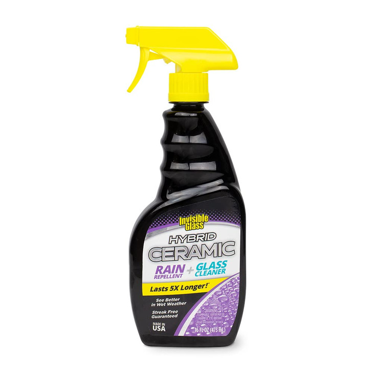 Invisible Glass 92183 Hybrid Ceramic Rain Repellent and Glass Cleaner Cleans and Protects Car Windows and Windshields wi