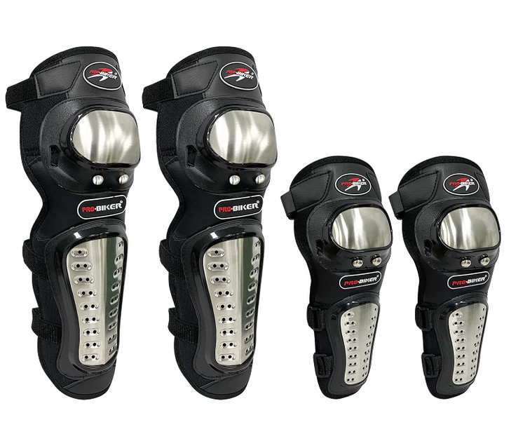 Sutekus Knee Pads Elbow Pads Stainless Steel Motorcycle Elbow Knee Shin Guards Protector For Motorcycle Cycling Mountain