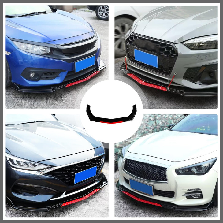 DREAMOTOR Universal Car Front Bumper Lip 2PCS 811 Adjustable Splitter Rods front lip Spoiler Splitter Body Kit Compatibl