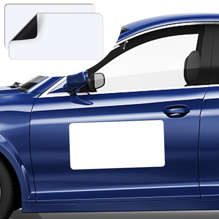 DIYMAG 2Pcs Blank Car Magnets 24x12 Inch Cars Door Magnet Signs Rounded Corners Flexible Magnetic Bumper Sticker to Adve