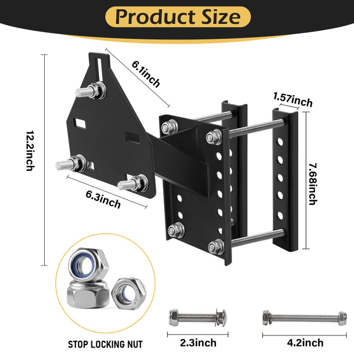 XZWMY Spare Tire Carrier Boat Trailer Spare Tire Bracket Spare Tire Mount Fits Most 4 5 6 Lugs Wheels on 4 45475 5 55 6