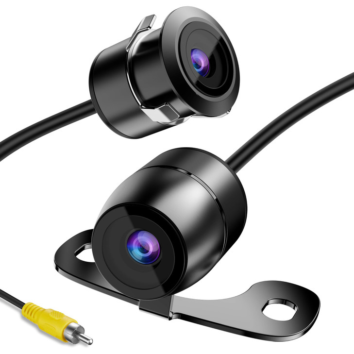 Backup Camera Flush Mount Metal Housing 170Wide View Angle RearSideFront View Camera for Car Clear Night Vision IP69 Wat