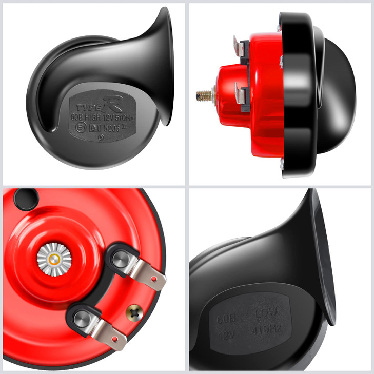 HECENVEI Train Horn for Trucks 130 DB Super Loud Boat Horn Marine 12V Waterproof Electric Snail Horns Air Horn for Car T