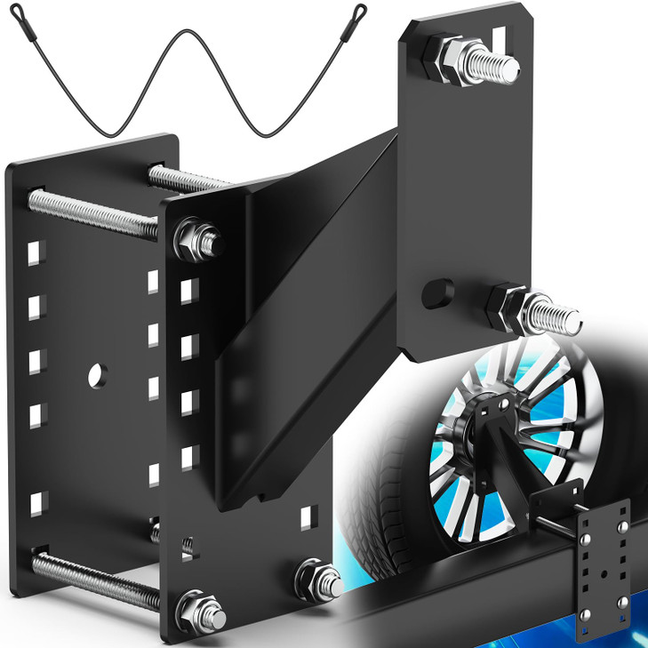 WELLUCK Trailer Spare Tire Mount Carrier Spare Tire Carrier Holder for Utility Boat Trailer Fits 456 Lugs Trailer Wheels