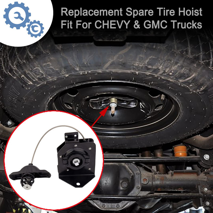 Spare Tire HoistSpare Tire Winch Carrier Hoist AssemblyCompatible with 9917 Chevy Silverado 1500 9904 Silverado 2500GMC