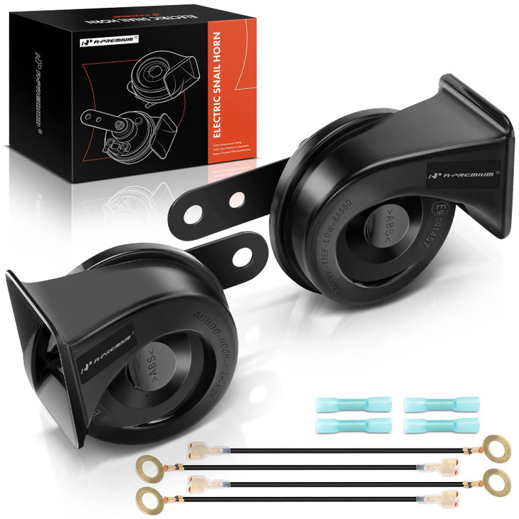 APremium Dual Snail Horn High Low Universal Electric Horns 12V 110dB Compatible with most Passenger Cars CommercialOffRo