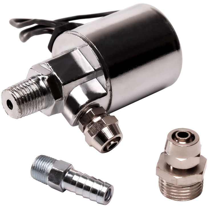FARBIN Air Horn Solenoid Valve 14 NPT 12V24V universally Electric Air Valve Solenoid for Train Air Horn Chrome Plated Me