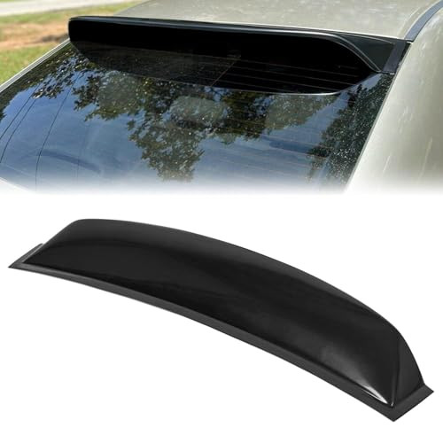 ECOTRIC Roof Spoiler Compatible with 20062015 Honda Civic 4DR Sedan Window Deflector Black Rear Visor Vent Wing ABS Guar