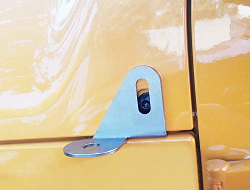 iJDMTOY Front Driver Side Near The Hood Edge Side Mount Bracket Holder for OffRoad CB Antenna Compatible with Jeep Wrang