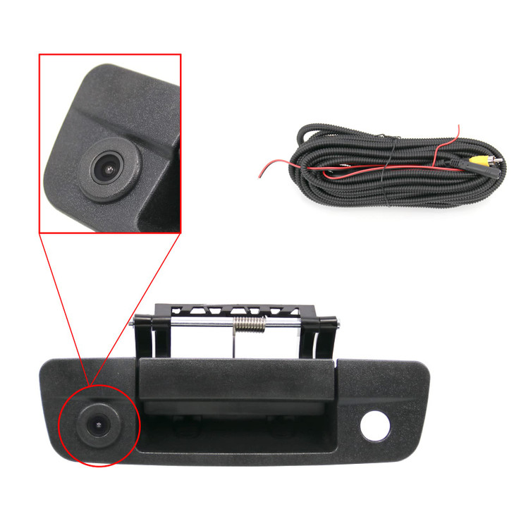 Tailgate Handle Backup Camera Rear View Compatible with 20092017 Dodge Ram 1500 2500 3500RCA Connector