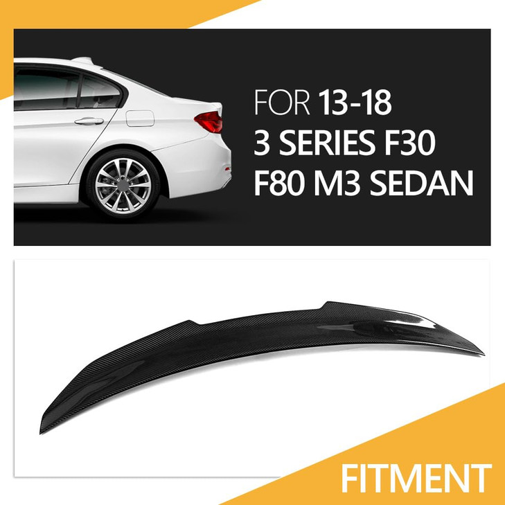 YoCenSe Real Carbon Fiber F80 F30 Spoiler Fitment for 20132018 3 Series F30 Sedan F80 M3 Sedan PSM Style