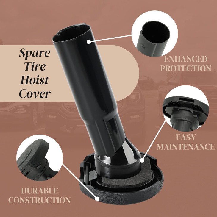 Spare Tire Hoist Cover Compatible with Chevrolet Silverado GMC Sierra 1500 2500 3500 HD 20142019 for Pickup Truck Replac