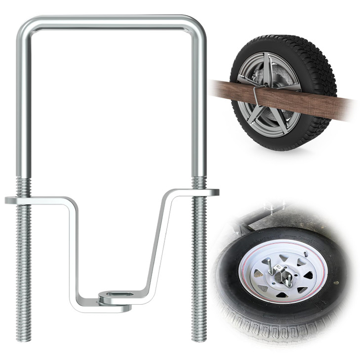 KOPKIO UBolt Style Tire Carrier Trailer Spare Tire Mount Bracket Trailer Tongue or Frame Mount Fits 4 or 5 Lug Hole Rims