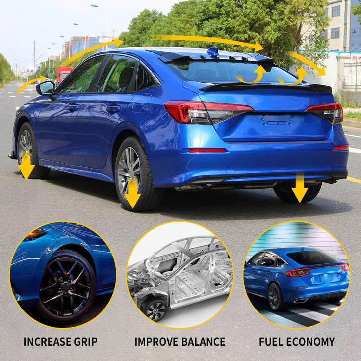 Maxzina Spoiler Wing Compatible with 20222025 2026 Honda Civic Sedan Spoiler Trunk Rear Spoiler Wing Lip for Honda Civic