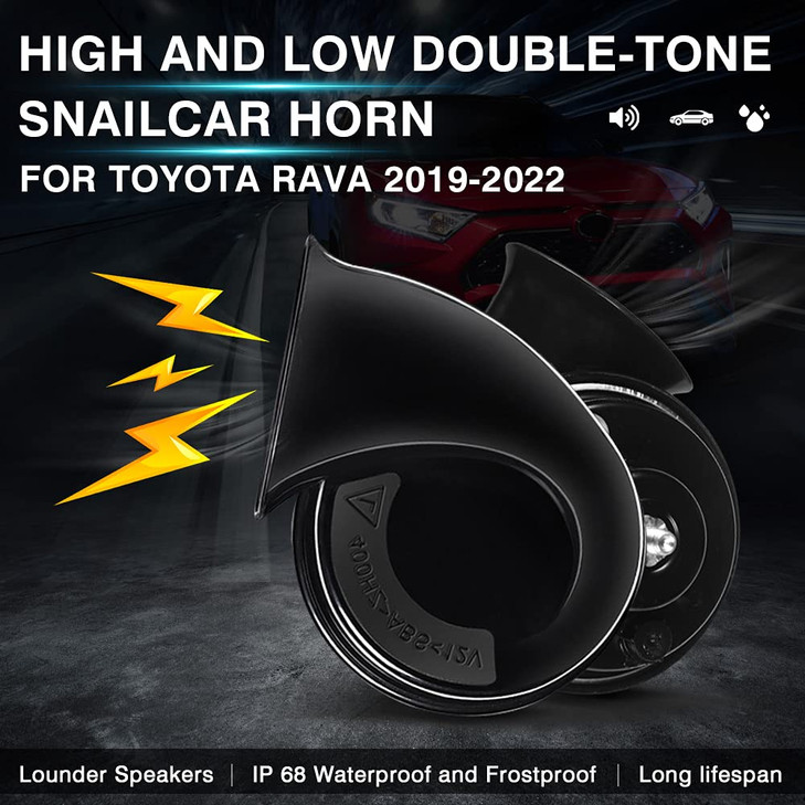 Autorder Car Horn Kit for Toyota RAV4 2025 2024 2023 2022 2021 2020 2019 Accessories 12V Snail Horn Waterproof High Low