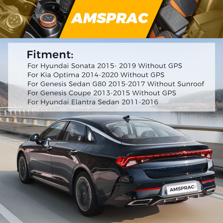 AMSPRAC Shark Fin Antenna CoverCar Roof Antenna Caps fit for Kia Optima 20142020Sonata 2015 2016 2018 2019Genesis Sedan