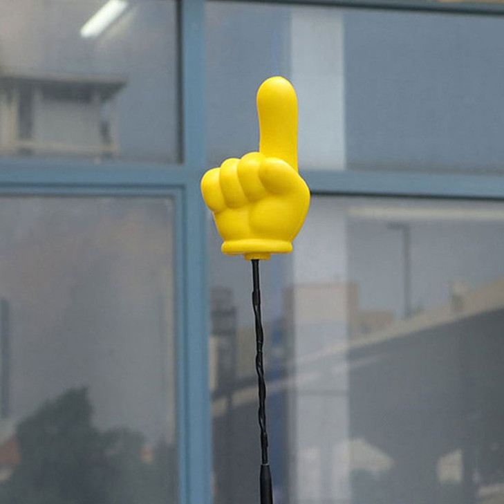 COGEEK Yellow Forefinger Antenna Topper Ball EVA Foam Car Styling Roof Ornament Forefinger