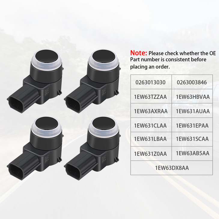 SHINEHOME 4 PCS PDC Parking Assist Sensor Compatible with Dodge Journey Durango Ram 1500 2500 3500 Jeep Commander Libert
