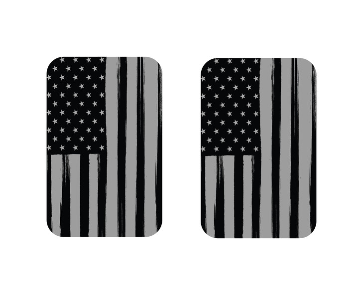 Kustom Cycle Parts Black and Grey American Flag Antenna Hole Plug Fits 2006 to 2023 Harley Touring Road Glide Street Gli