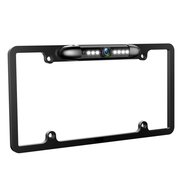GLK License Plate Backup Camera HD Front Rear View Reverse Camera with 7 LED Night Vision 170 Degree Viewing Angle Water