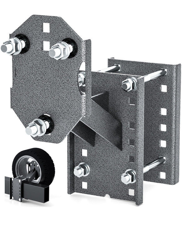 Trailer Spare Tire Mount 5mm Thick Heavy Duty Steel Spare Tire Carrier Bracket for Utility Trailer Boat Trailer RV Trail