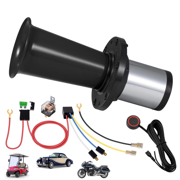 Ooga Horn 12V Kit Antique Classic Car Hot Rod Aooga Ahooga Horn with Wire and Button Banhao OOGA Vintage Old Style Schoo
