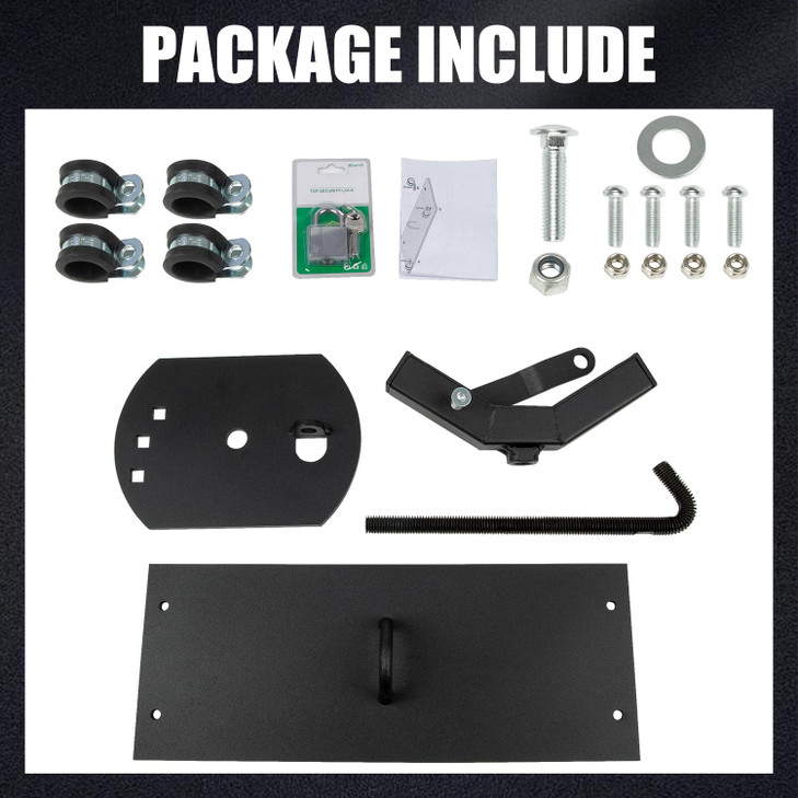 RANSOTO Universal Steel Roof Racks Spare Tire Carriers Tire Mount Lock for Spare Tires up to 35 inches